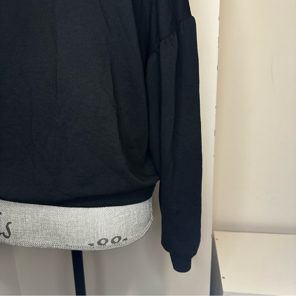 UGG Brook Balloon Sleeve Crewneck Sweater in Black BNWT S - Picture 7 of 11